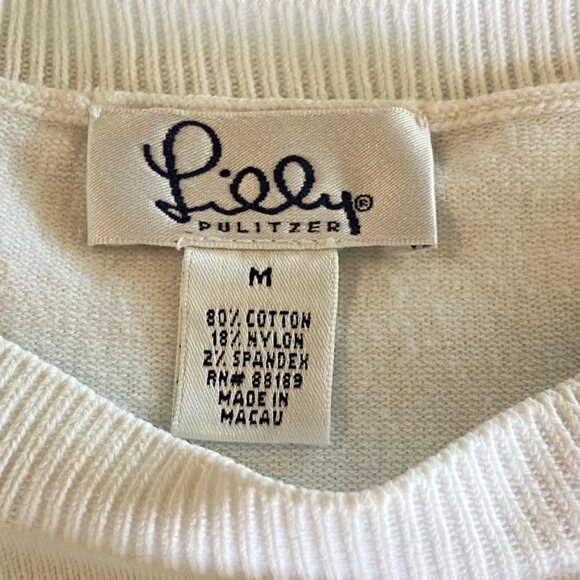 Lilly Pulitzer Lightweight cotton sweater  Sz M - Picture 6 of 11